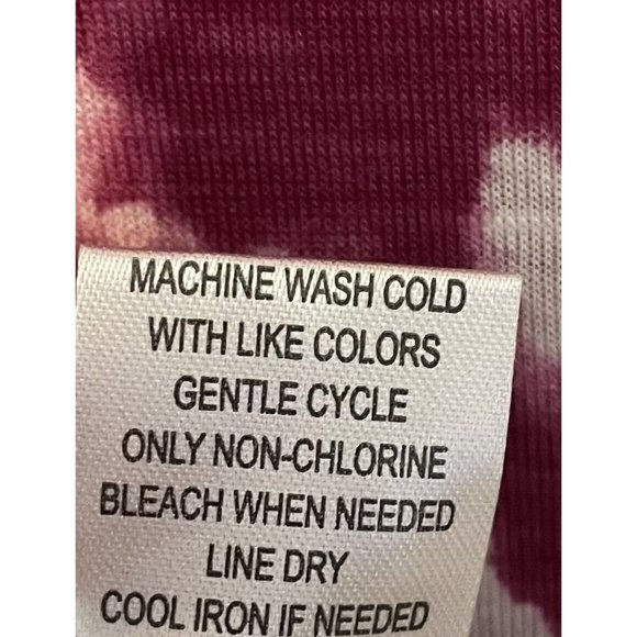 Fred David Hippie Blouse Plus Size 2X Orange Purple White Short Sleeve Tie Dye V - Picture 11 of 14